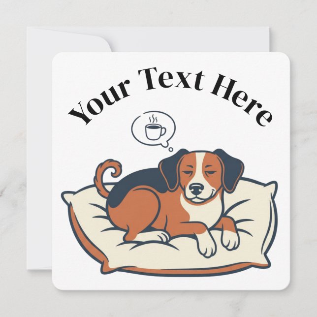 Invitación Powered by Coffee & Dog Dreams (Anverso)