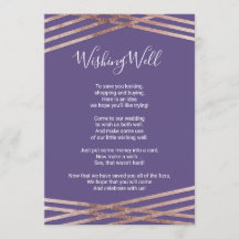 Pozo de Deseos de Rosa Dorada Violeta con Líneas S