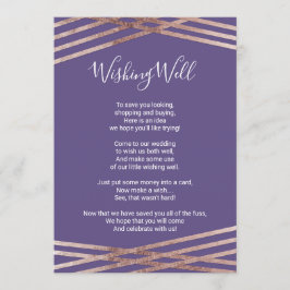 Invitación Pozo de los Deseos de Rosa Violeta con Línea Simpl