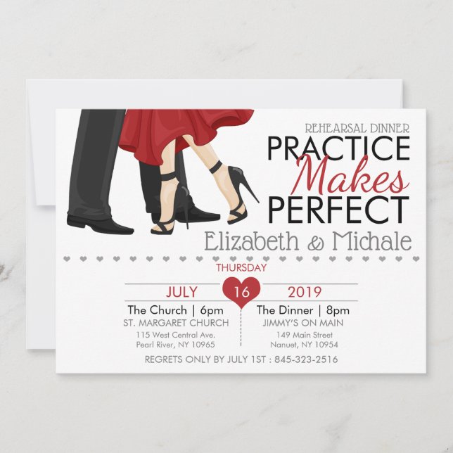 Invitación Práctica de Personalización Hacer Ensayo Perfecto  (Anverso)