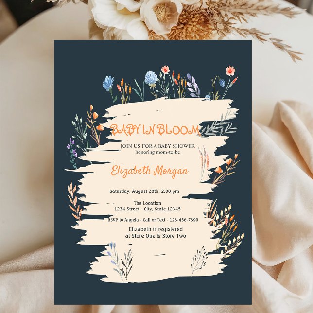 Invitación Pradera de Flores Silvestres Bebé en Flor Invitaci (Subido por el creador)