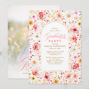 Invitación Pradera de flores silvestres floral elegante jardí