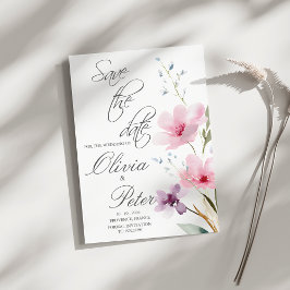 Invitación Pradera de flores silvestres Foto Save The Date