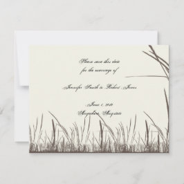 Invitación Praderas Rústicas Campestres Fecha para Guardar