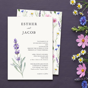 Invitación Prado Botánico de Flores Silvestres Minimalista de