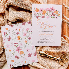 Invitación Prado de boho lindo pequeña ducha de novia con flo