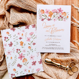 Invitación Prado de boho lindo pequeña ducha de novia con flo