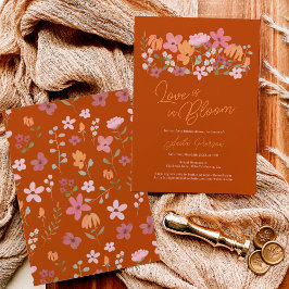 Invitación Prado de boho lindo pequeña ducha de novia con flo