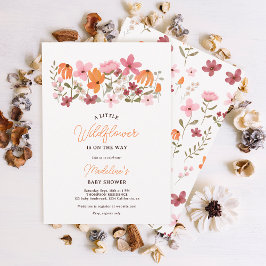 Invitación Prado de boho lindo pequeño bebé de flores silvest