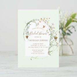Invitación prado de flores silvestres floral Bridal Shower In