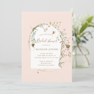 Invitación prado de flores silvestres floral Bridal Shower In