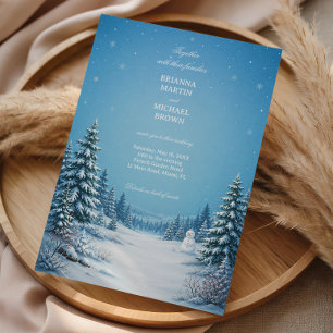Invitación Prado de hoja perenne nevado bajo
