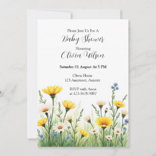 Invitación Prado delicado de flores silvestres