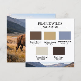 Invitación Prairie Wilds Color Palette Card