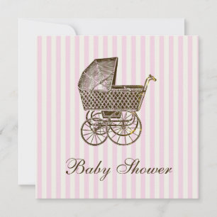 INVITACIÓN PRAM DE BEBÉ DE VENTAJA  BABY SHOWER