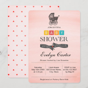 INVITACIÓN PRAM DE BEBÉ DE VENTAJA  BABY SHOWER