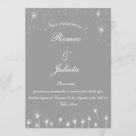 invitación pre-boda diente de león