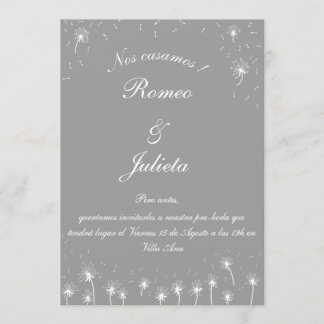 invitación pre-boda diente de león