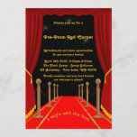 Invitación pre-Prom, Pre-Prom, Alfombra Roja, 15ª,<br><div class="desc">Invitación pre-Prom,  Pre-Prom,  Alfombra Roja, 15th, 16th, 17th, 18th, Quinceanera,  Sweet-dieciséis, estilo Gatsby,  negro,  oro, Elegant, RSVP incluido de nuevo</div>