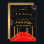 Invitación pre-Prom, Pre-Prom, Alfombra Roja, 15ª,<br><div class="desc">Invitación pre-Prom,  Pre-Prom,  Alfombra Roja, 15th, 16th, 17th, 18th, Quinceanera,  Sweet-dieciséis, estilo Gatsby,  negro,  oro, Elegant, RSVP incluido de nuevo</div>