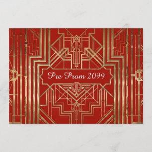 Invitación pre-Prom, Quinceanera,Gatsby V3
