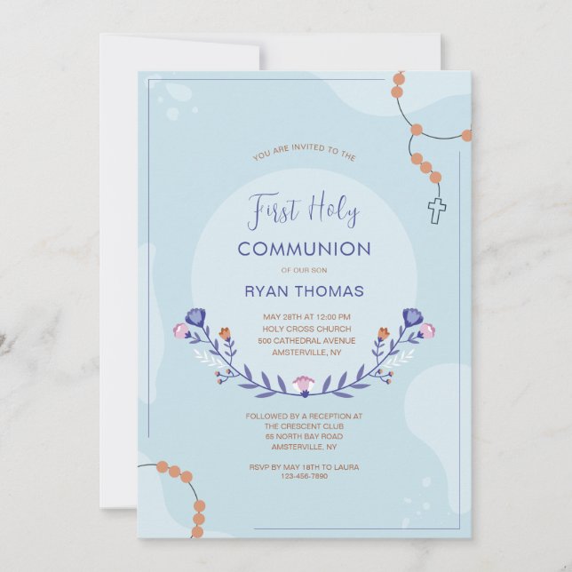 Invitación Preciosa a la Comunión (Anverso)