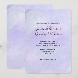 Invitación Preciosa acuarela púrpura
