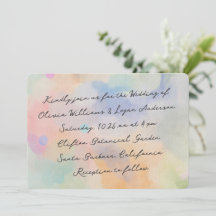 Preciosa Boda con Escritura Moderna Acuarela Abstr