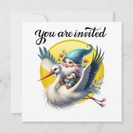 Invitación Preciosa cigüeña y genoma