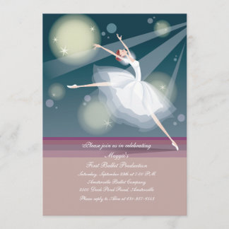 Invitación preciosa de la bailarina