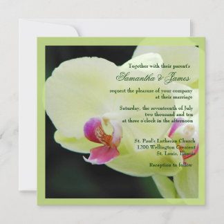 Invitación preciosa de la boda de la orquídea