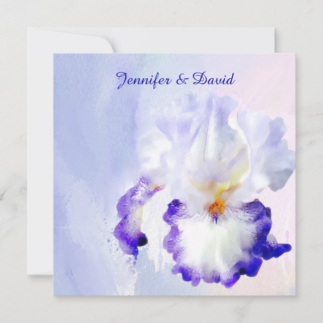 Invitación preciosa de la boda del iris (Anverso)