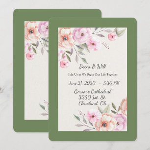 Invitación Preciosas Pétalos Pastel