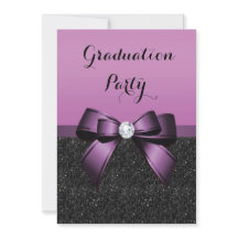 Precioso lazo de violeta y brillos Graduación