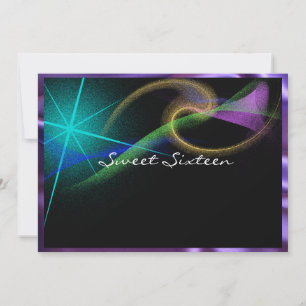 Invitación Precioso Neón, Luces del Norte, Dulces Dieciséis,