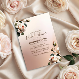 Invitación Precioso Regalo de Boda Rosa Beige Aceite Rosa
