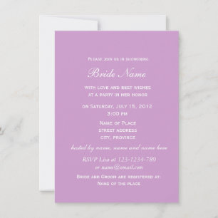 Invitación Precioso tulipán morado flor fiesta de desposorios