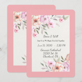 Invitación Preciosos Pétalos Pastel