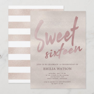 Invitación Precious Pearl   Sweet Sixteen