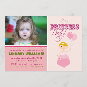 Invitación Precious Princess Party Invitation (rosa)