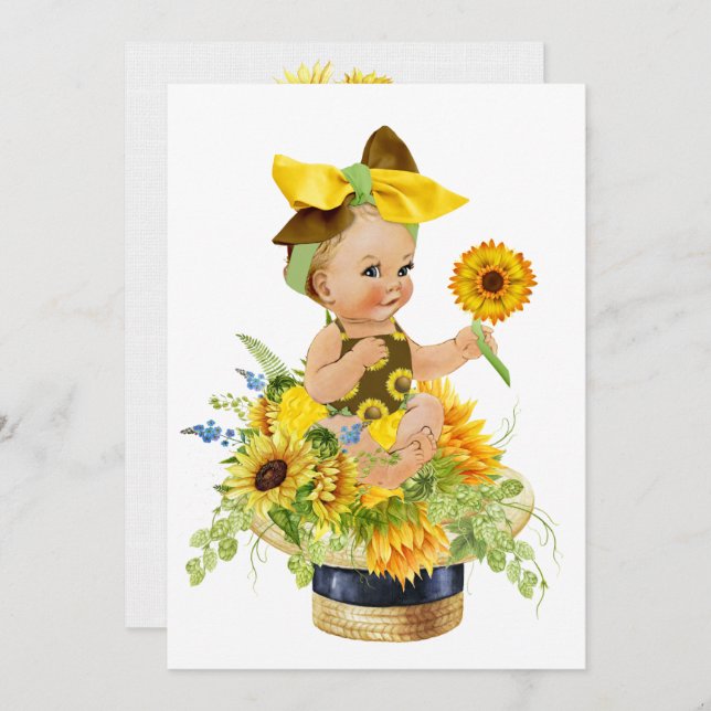 Invitación precisa de Baby Shower o cumpleaños (Anverso / Reverso)