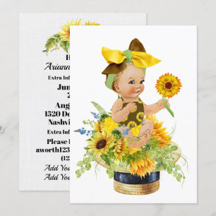 Invitación precisa de Baby Shower o cumpleaños