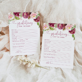 Invitación Predicciones de caída floral de Borgoña para la ta