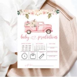 Invitación Predicciones de Camioneta de Calabaza Rosa para Ta