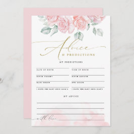 Invitación Predicciones de consejos para bebés florales GRACE