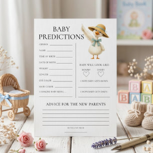 Invitación Predicciones de Ganso Tonto para Fiesta de Bebé Ta