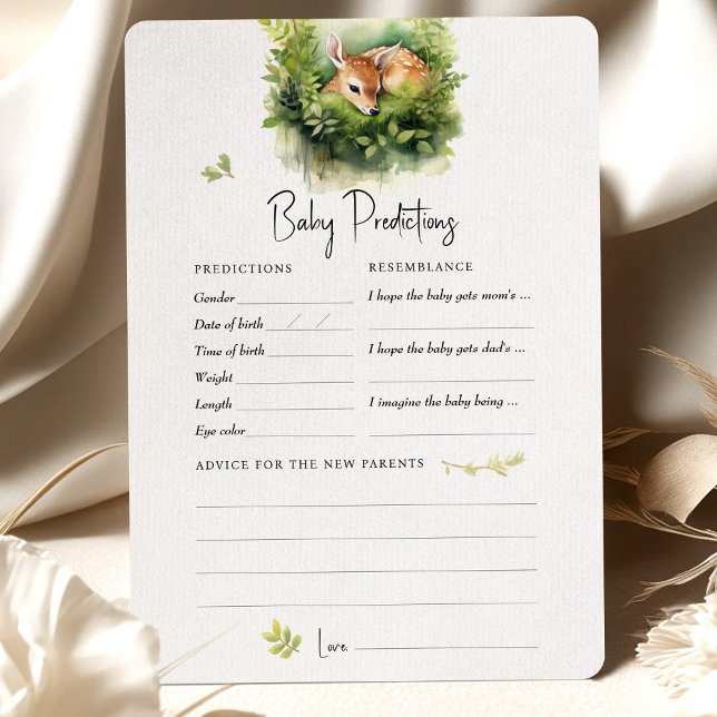 Invitación Predicciones Deer de Baby Shower Game Advice (Subido por el creador)