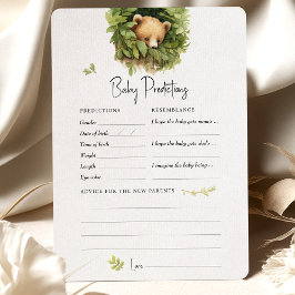 Invitación Predicciones del oso de consejos de juegos de Baby