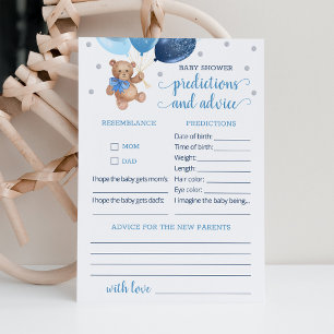 Invitación Predicciones para bebés y consejos para el osito d