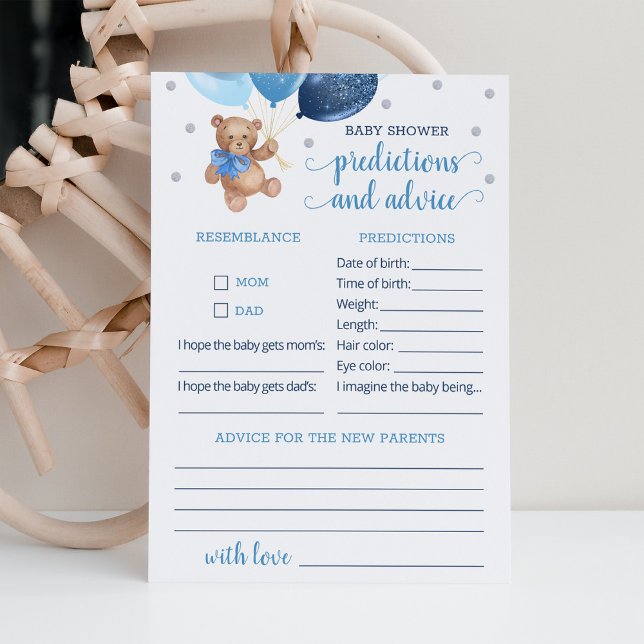 Invitación Predicciones para bebés y consejos para el osito d (Subido por el creador)